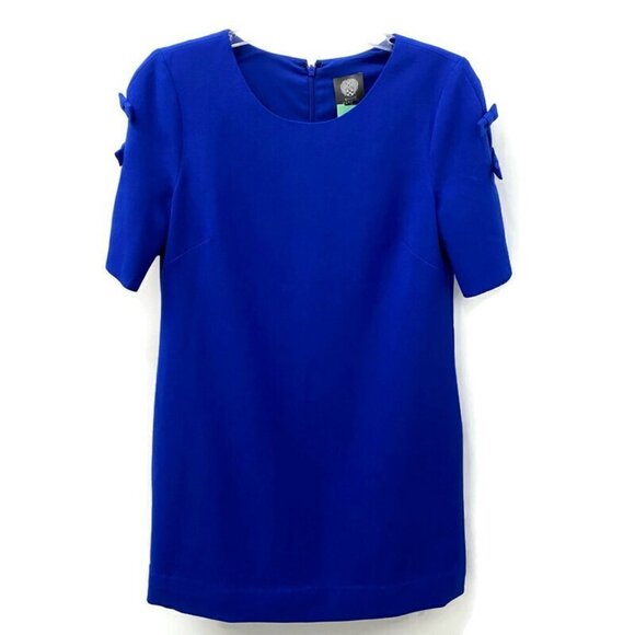 Vince Camuto Royal Blue Short Sleeves Shift Dress - Picture 1 of 3